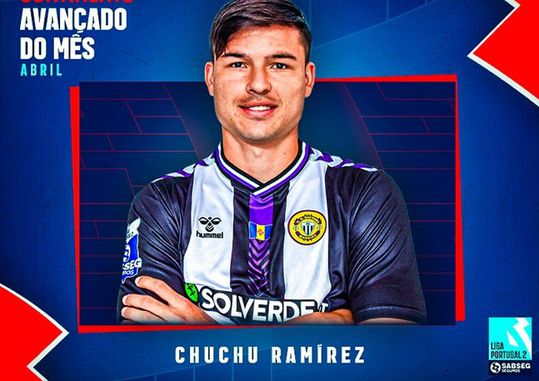 Jesús Ramírez ganha prémio de avançado do mês da Liga 2