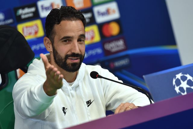 Ruben Amorim durante uma conferência de imprensa ao serviço do Sporting