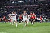Jogadores do Bolonha a festejarem o golo de Ndoye