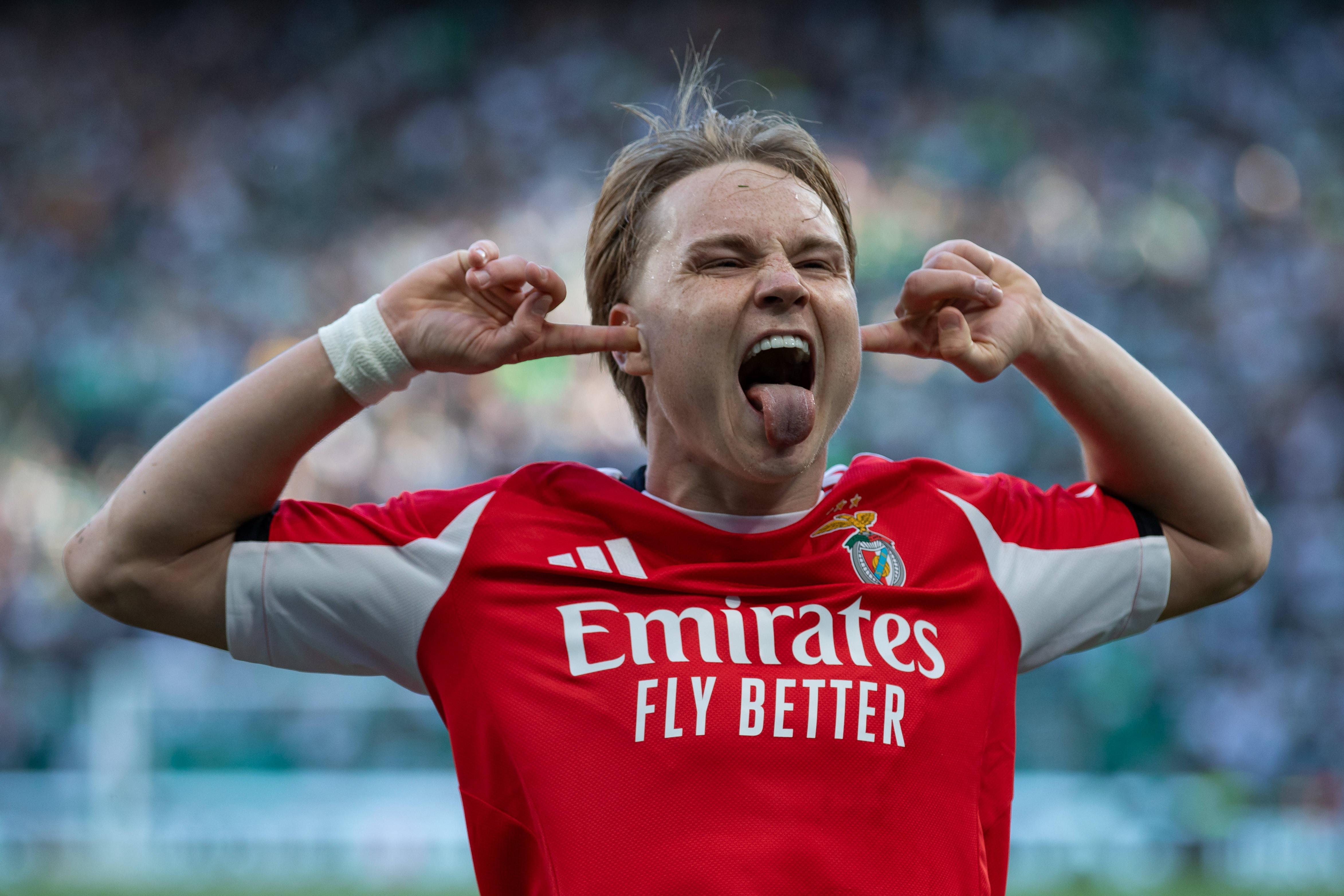 Andreas Schjelderup, extremo do Benfica (foto: Imago)