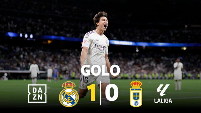 Gonzalo García coloca o Real Madrid em vantagem contra o último