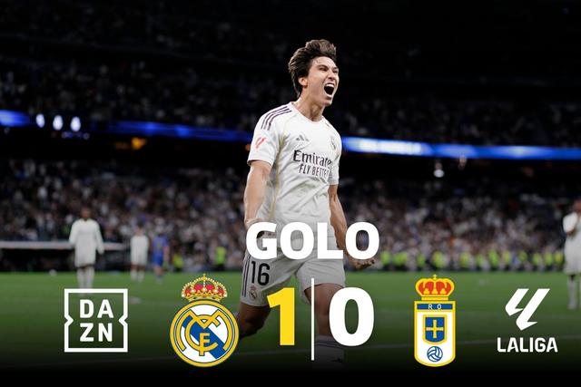 Gonzalo García coloca o Real Madrid em vantagem contra o último