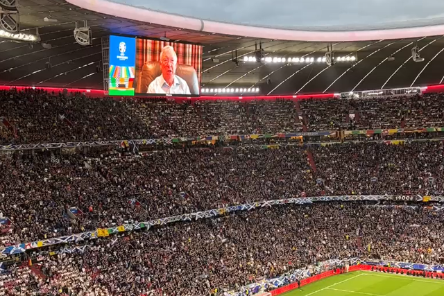 Mensagem de Ferguson na Allianz Arena