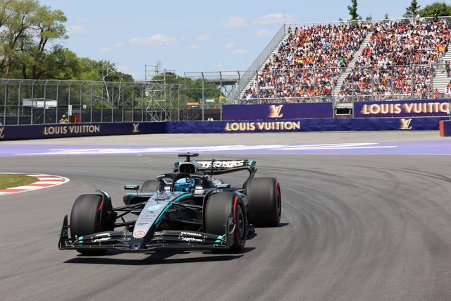 George Russell em ação no circuito Gilles-Villeneuve, em Montreal