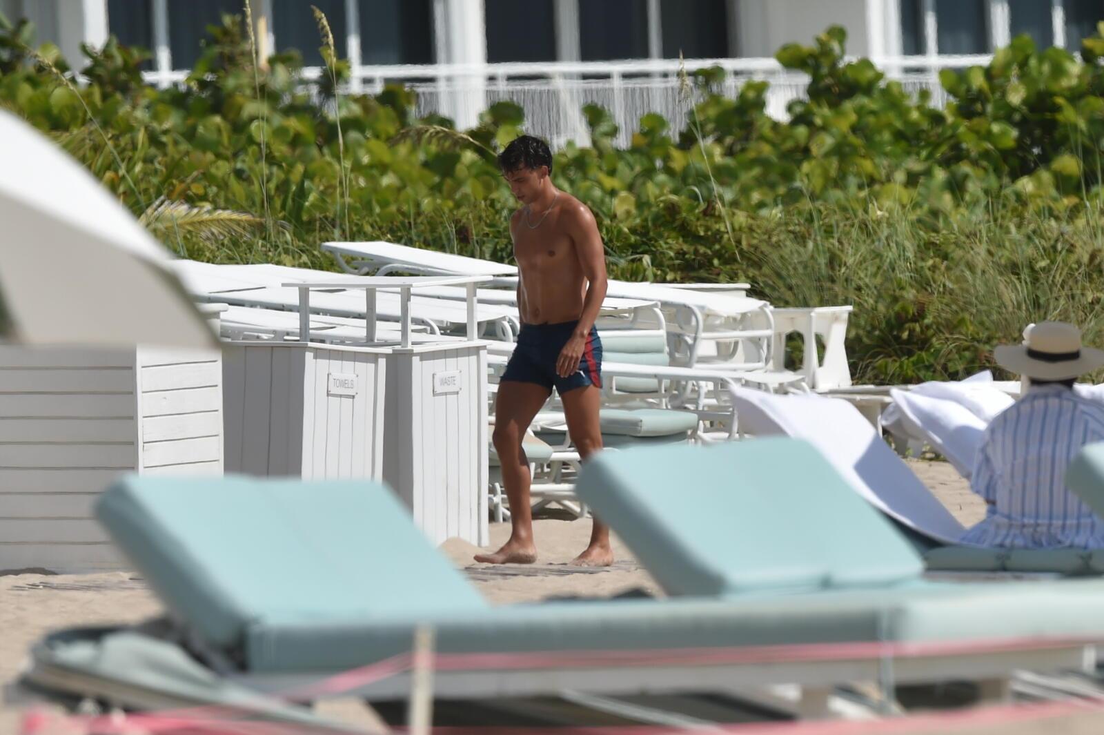 Jogadores da Seleção na praia em Palm Beach - Foto: Miguel Nunes
