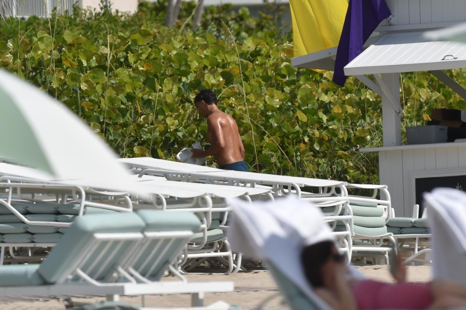 Jogadores da Seleção na praia em Palm Beach - Foto: Miguel Nunes