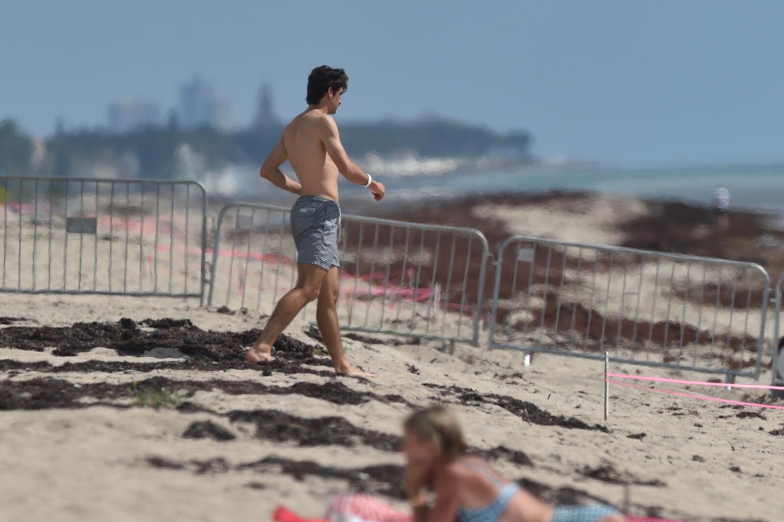 Jogadores da Seleção na praia em Palm Beach - Foto: Miguel Nunes