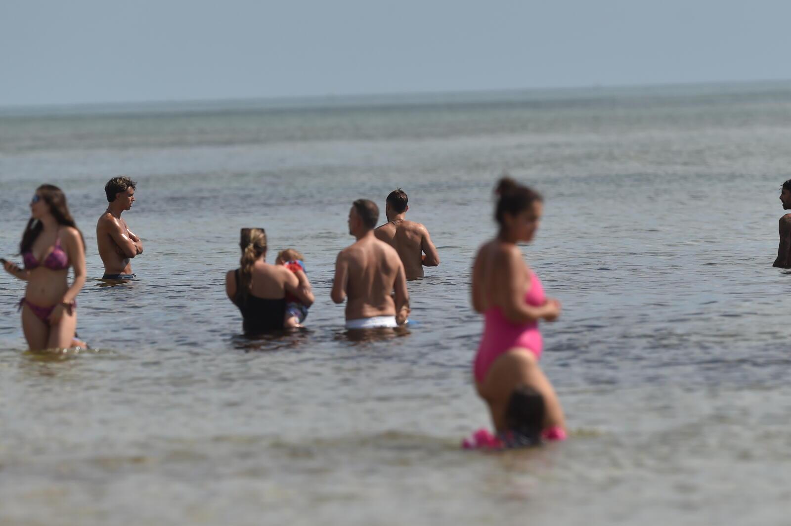 Jogadores da Seleção na praia em Palm Beach - Foto: Miguel Nunes