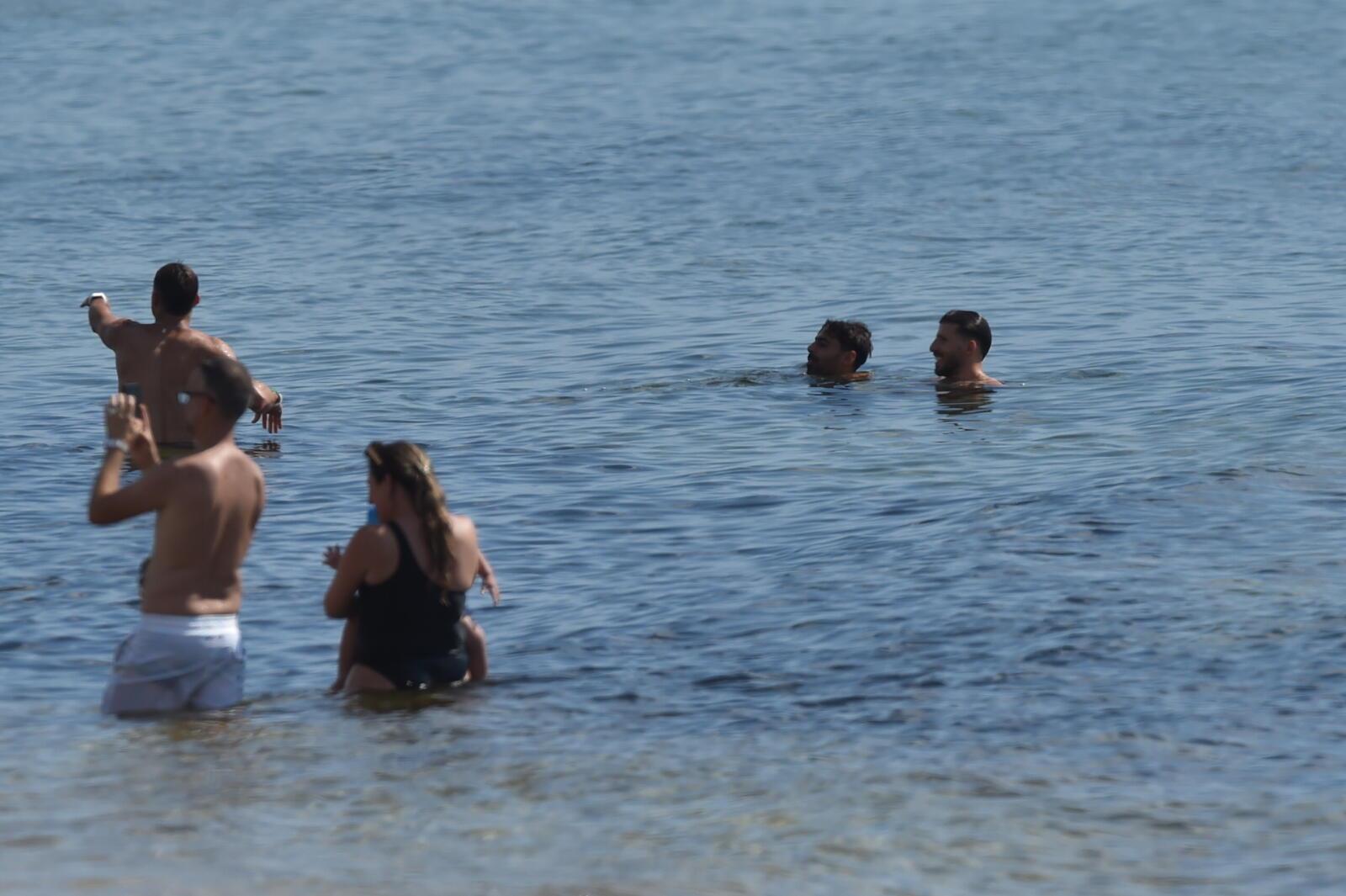 Jogadores da Seleção na praia em Palm Beach - Foto: Miguel Nunes