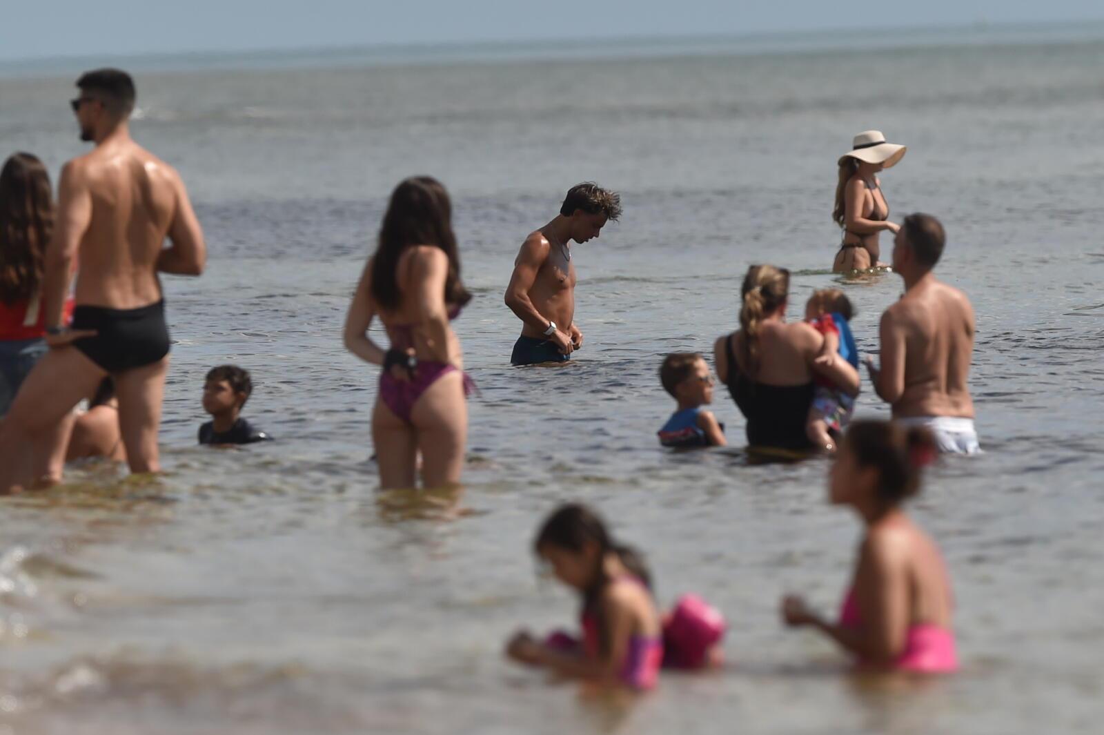 Jogadores da Seleção na praia em Palm Beach - Foto: Miguel Nunes
