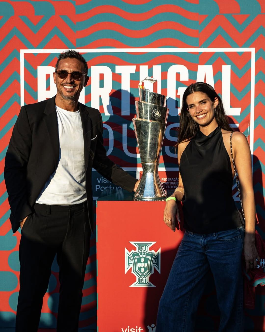 Fernando Meira e Sara Sampaio na inauguração da Portugal House