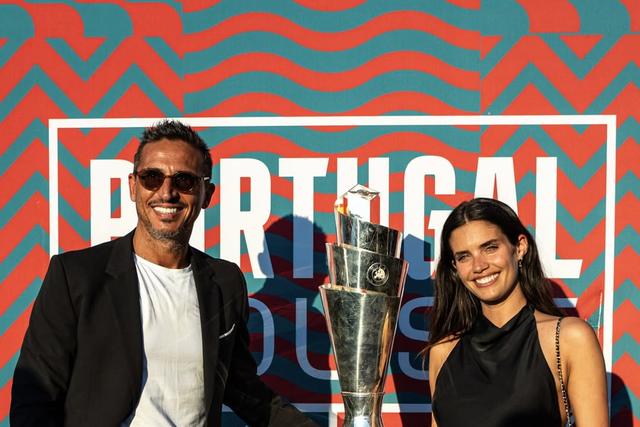 Fernando Meira e Sara Sampaio na inauguração da Portugal House