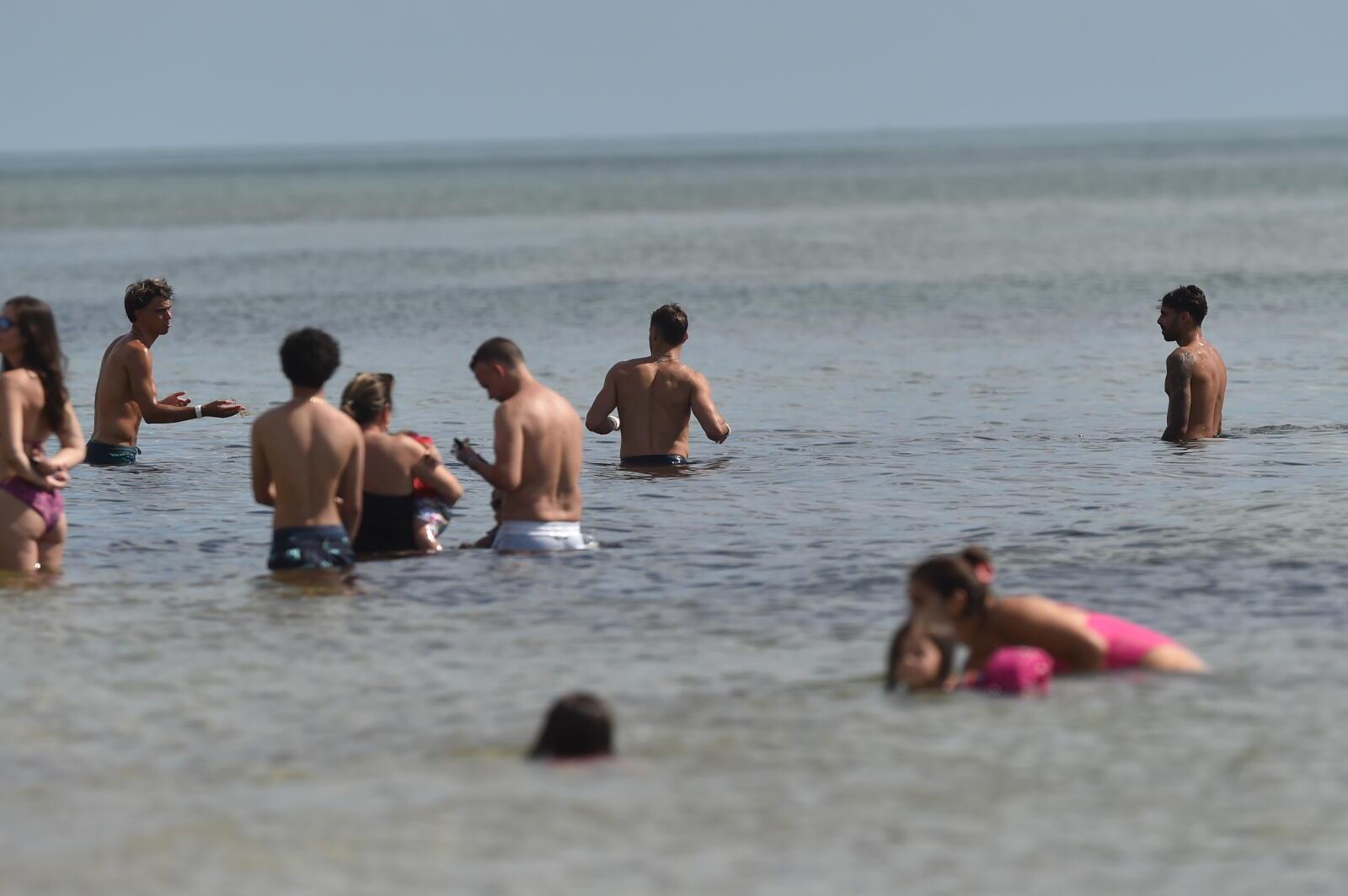 Jogadores da Seleção na praia em Palm Beach - Foto: Miguel Nunes