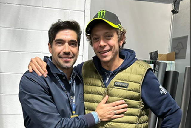 Abel Ferreira e Valentino Rossi juntos em Interlagos (fotos)