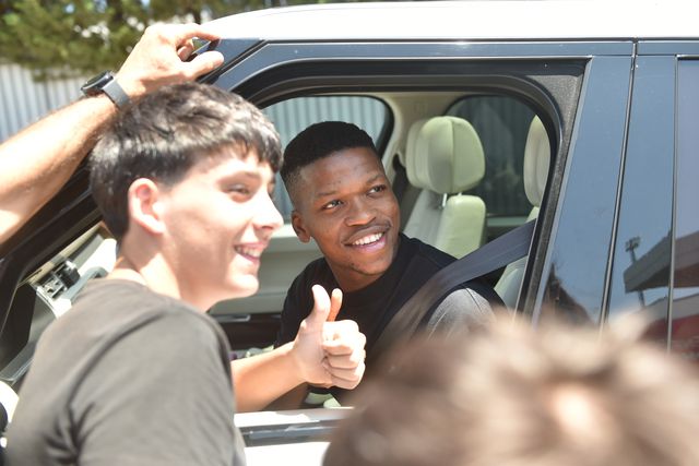 Florentino com adeptos do Benfica (Miguel Nunes)