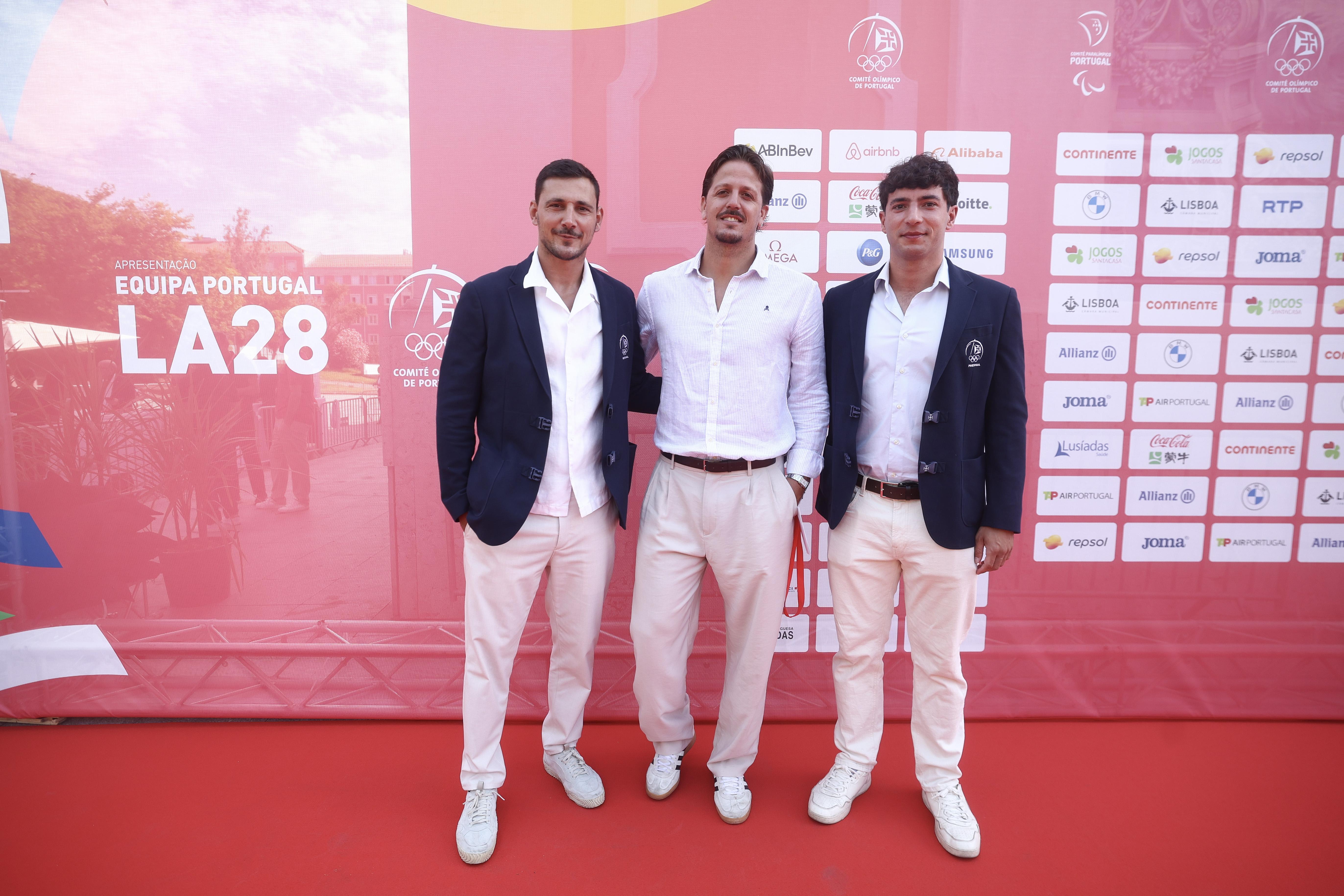 Pedro Portela, António Areia e Diogo Branquinho na cerimónia do COP a dois anos dos Jogos Olímpicos. Foto COP