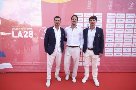 Pedro Portela, António Areia e Diogo Branquinho na cerimónia do COP a dois anos dos Jogos Olímpicos. Foto COP
