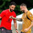 Rúben Amorim numa interação com Mario Gila no treino do Milan - Foto: Milan
