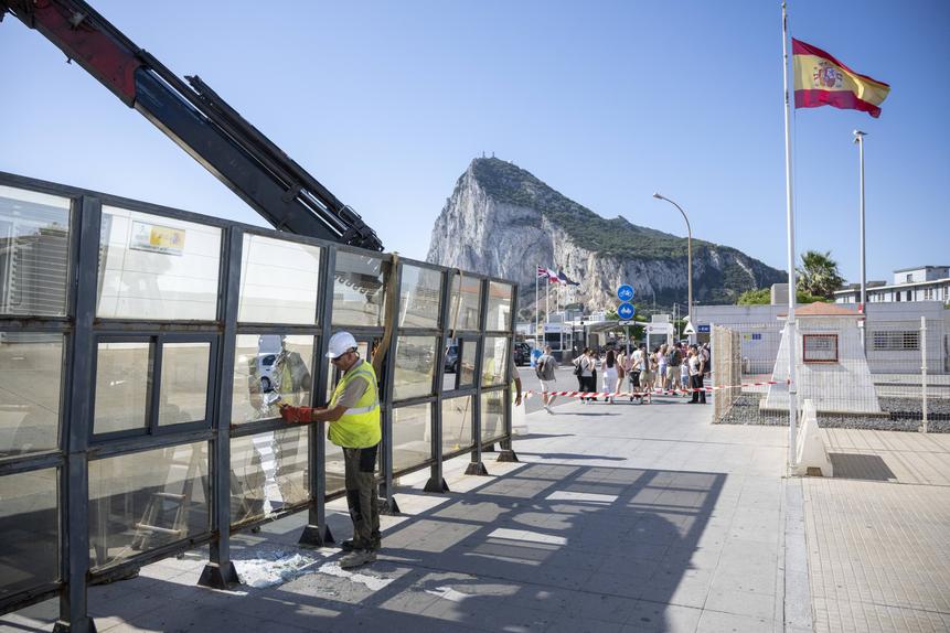 Obras de remoção de fronteira em Gibraltar