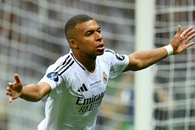 Mbappé marca na estreia e Real Madrid assegura conquista da Supertaça europeia