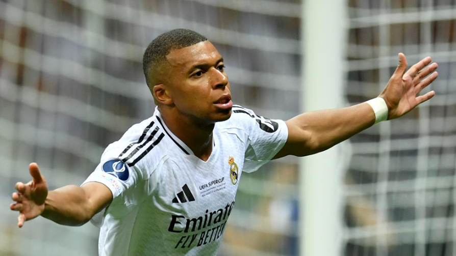 Mbappé marca na estreia e Real Madrid assegura conquista da Supertaça europeia