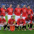 Ronaldo e Berbatov no onze do United em abril de 2009