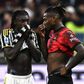 Moise Kean e Rafael Leão num jogo entre Milan e Juventus, em 2023 Foto: IMAGO
