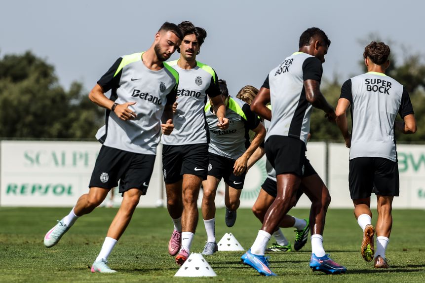 Plantel leonino prepara jogo com o Arouca, em Alvalade