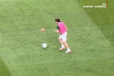 Aquecimento do Sporting-V. Guimarães