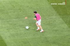 Aquecimento do Sporting-V. Guimarães