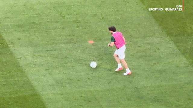 Aquecimento do Sporting-V. Guimarães