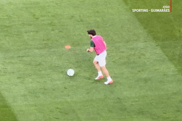 Aquecimento do Sporting-V. Guimarães
