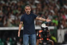 Rui Borges no banco do Sporting no jogo frente ao V. Guimarães - Foto: Miguel Nunes