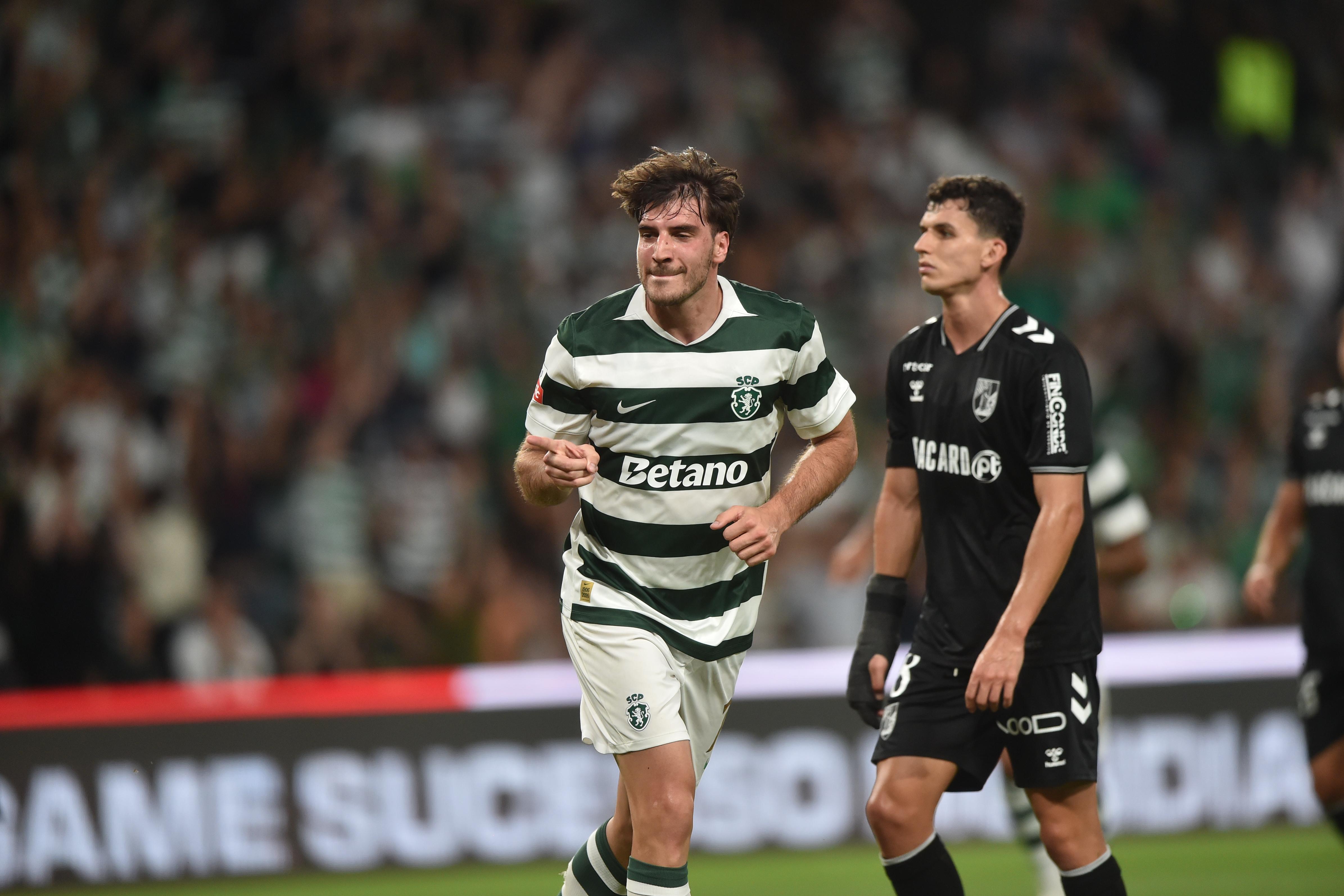 Ioannidis festeja o segundo golo do Sporting frente ao Vitória - Foto: MIGUEL NUNES