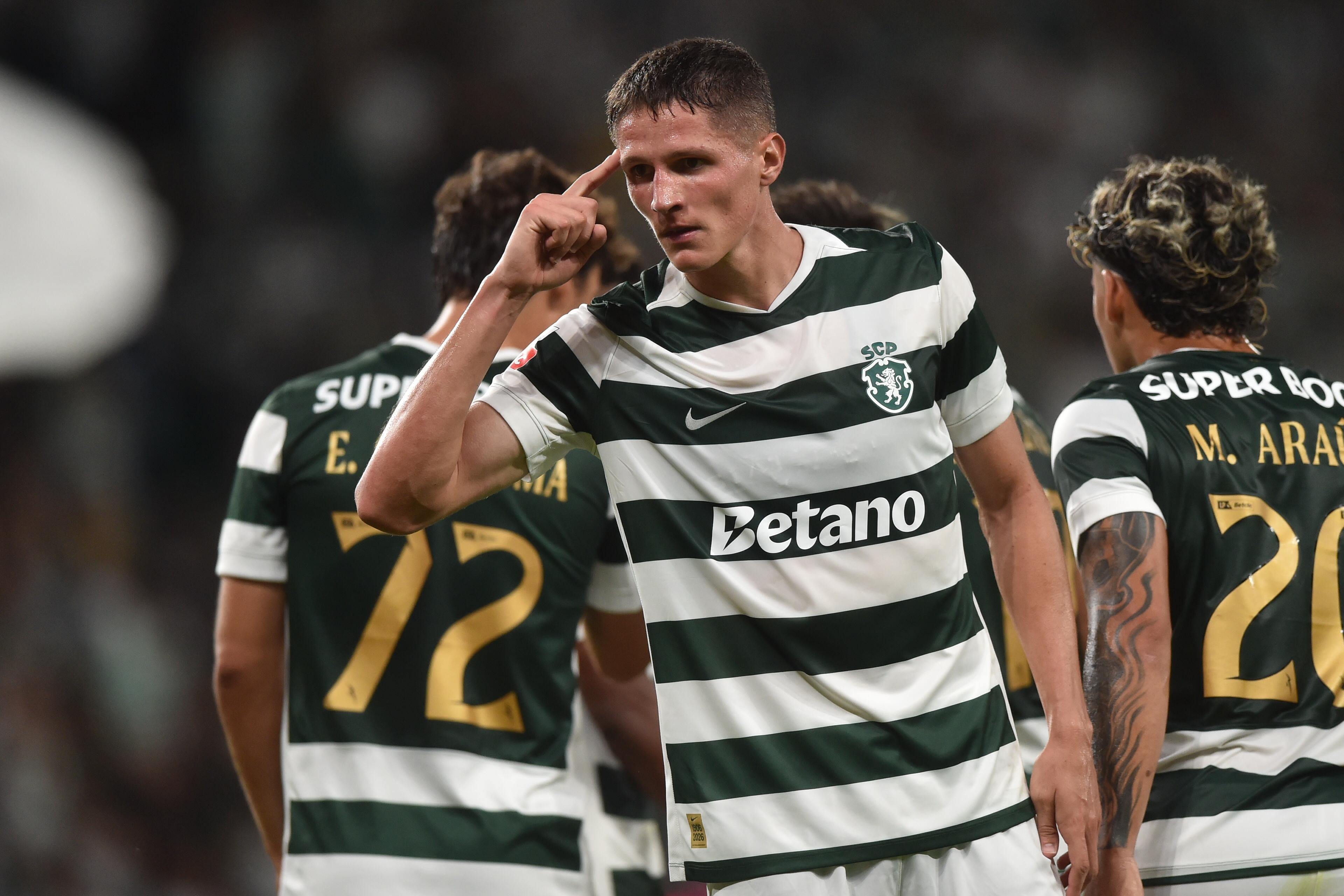 Altimira festeja golo marcado no jogo entre o Sporting e o V. Guimarães - Foto: Miguel Nunes