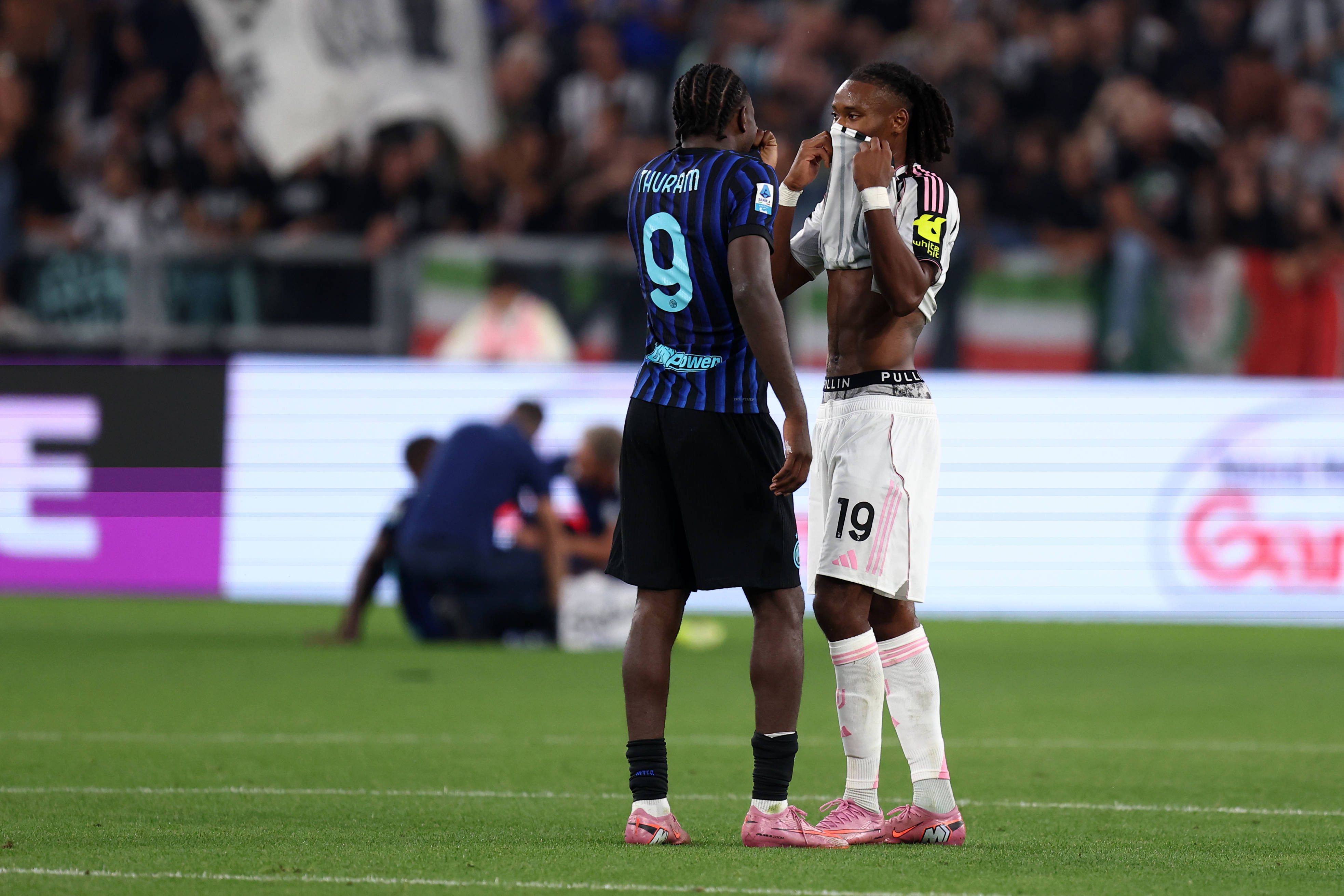 Marcus e Khephren Thuram no encontro entre Juventus e Inter