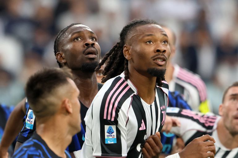 Marcus e Khephren Thuram no encontro entre Juventus e Inter