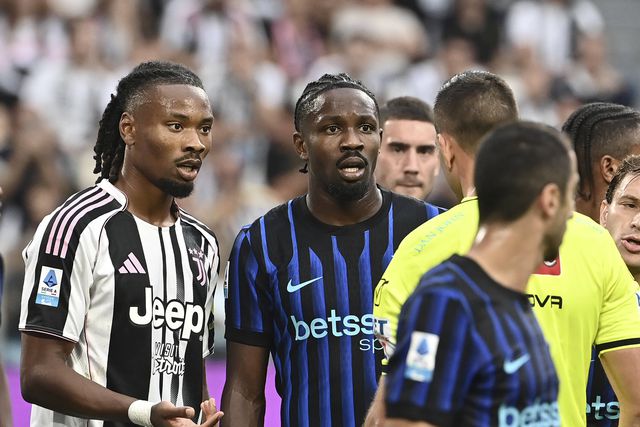 Khephren e Marcus Thuram no encontro entre Juventus e Inter