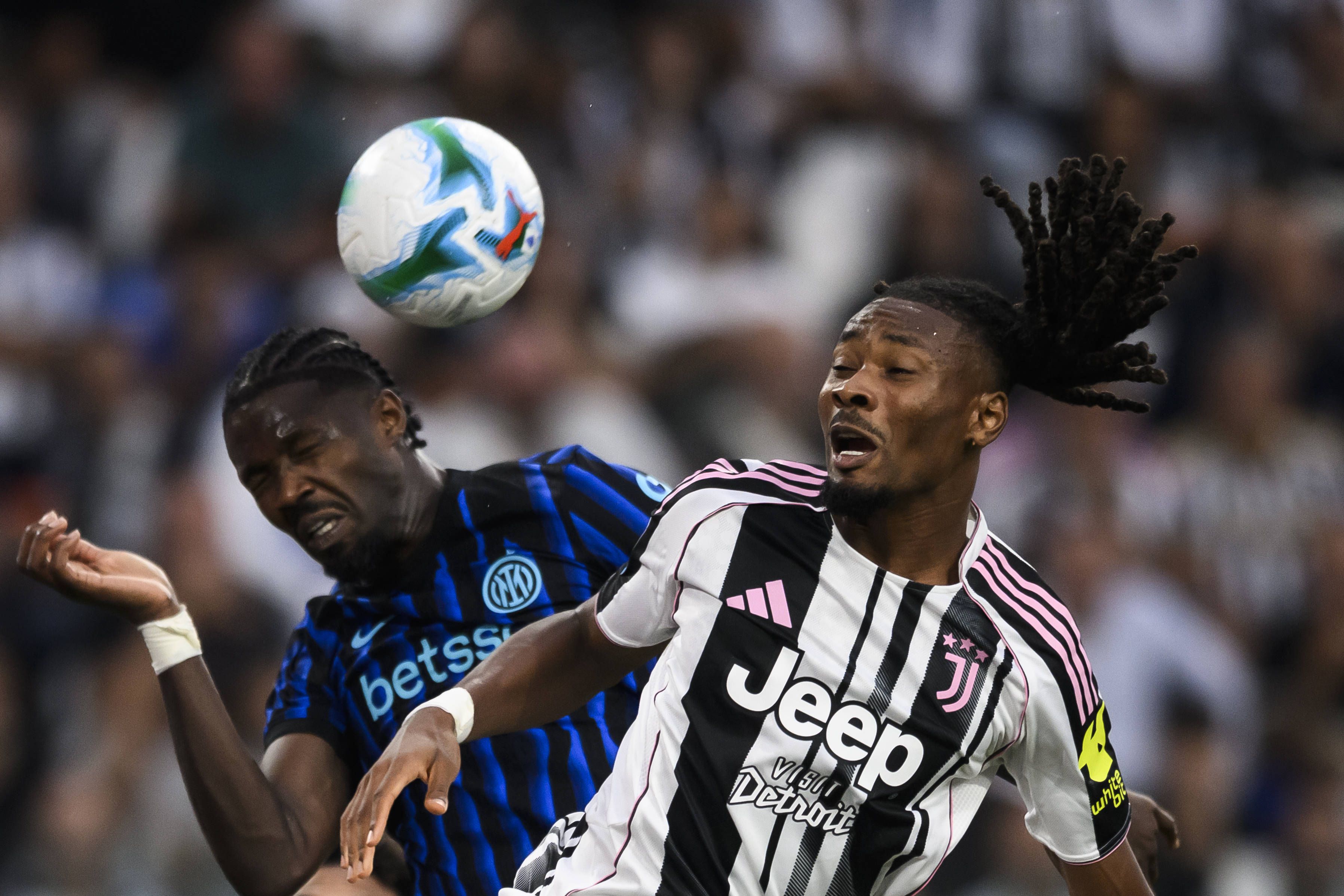 Marcus e Khephren Thuram no encontro entre Juventus e Inter