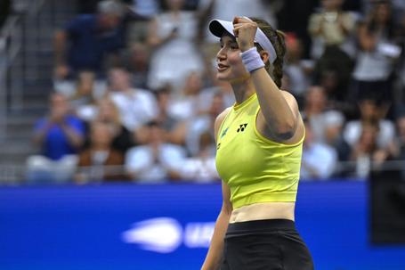 Elena Rybakina após vencer o Open dos Estados Unidos