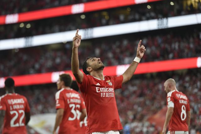 Pavlidis celebra golo do Benfica contra o Gil Vicente - Foto: SÉRGIO MIGUEL SANTOS