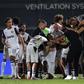 Festa famalicense após o empate conquistado frente ao Sporting — Foto: Estela Silva/LUSA