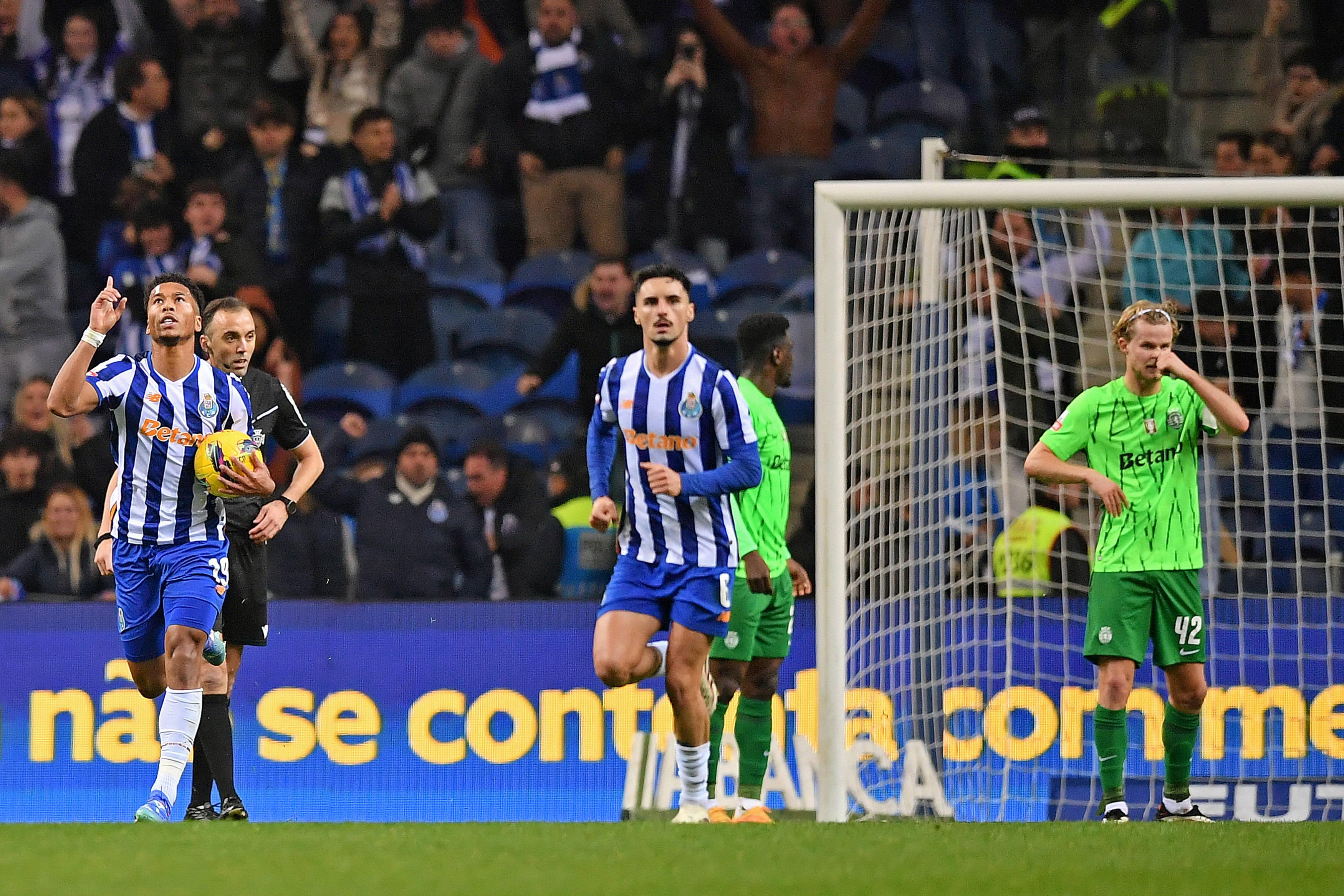 Fresneda meteu o Sporting a ganhar no Dragão por 1-0 (42'). O balde de água fria foi servido por Namaso aos 90+4'. Resultado final: 1-1 - Foto: IMAGO