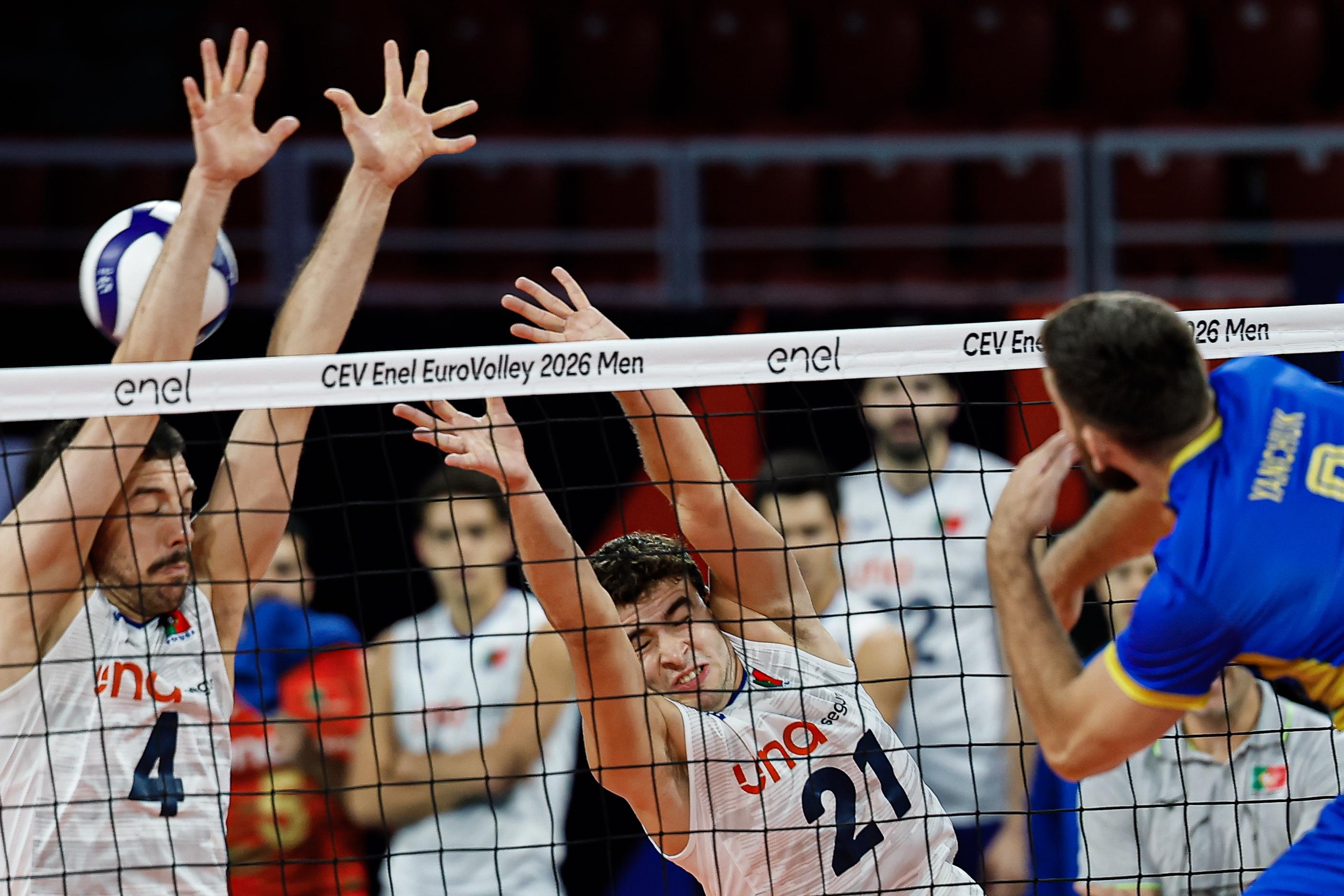 Portugal ainda não conseguiu vencer no Eurovolley 2026. Foto CEV