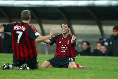Rui Costa celebra golo com Shevchenko - foto: IMAGO