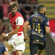 Jovan Milosevic já ameaçou o golo, mas duelo entre SC Braga e Estoril continua em branco — Foto: Hugo Delgado/LUSA