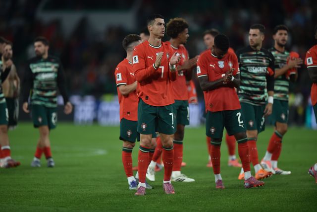 Cristiano Ronaldo no final da partida com a Hungria. Foto: Miguel Nunes