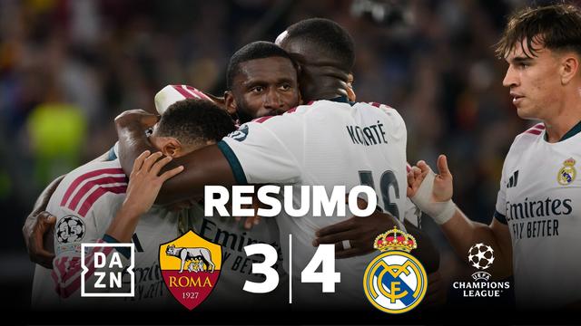 Épico! 'Remontada' incrível do Real Madrid em Roma chegou nos minutos finais (resumo)