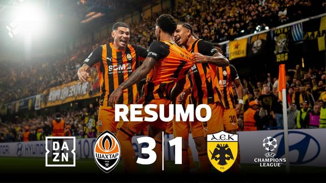 Ex-Benfica marca e Shakhtar bate portugueses em casa emprestada (resumo)