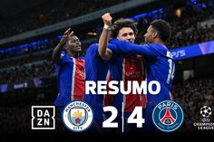 Festival de futebol e golos no Man. City-PSG (resumo)